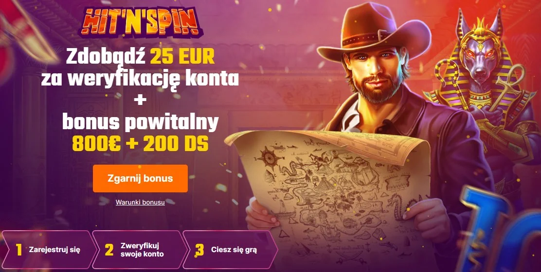 hitnspin 25 euro za rejestracje