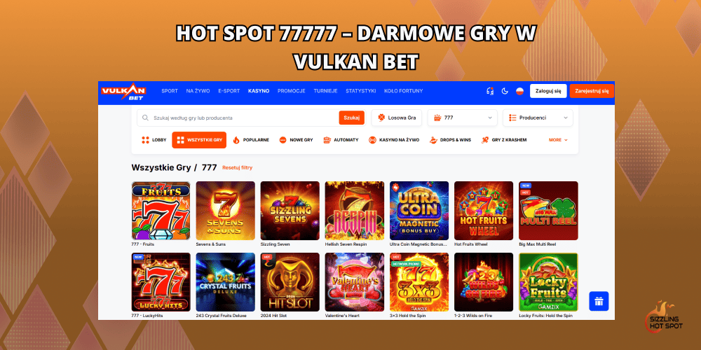 hot spot 77777 darmowe gry w vulkan bet