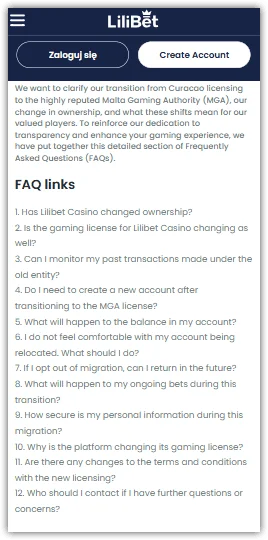 Lilibet Casino FAQ