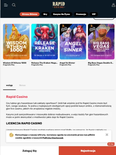 Rapid Casino mobile